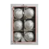 1Pz Pallina Sfera Di Vetro Liscia 80Mm Per Albero Di Natale Bianco