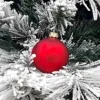 1Pz Pallina Sfera Di Vetro Liscia Rosso Opaco 60Mm