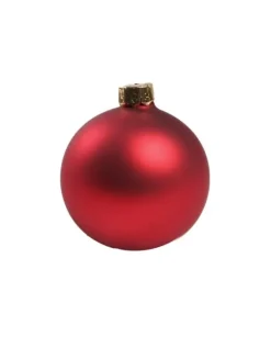 1Pz Pallina Sfera Di Vetro Liscia Rosso Opaco 60Mm