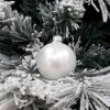 1Pz Pallina Sfera Di Vetro Liscia Bianco Opaco 60Mm Per Albero Di Natale