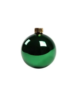1Pz Pallina Sfera Di Vetro Liscia 60Mm Per Albero Di Natale Verde
