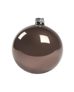 1Pz Pallina Sfera Di Vetro Liscia Marrone Lucido 80Mm