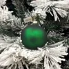 1Pz Pallina Sfera Di Vetro Liscia Verde Opaco 80Mm