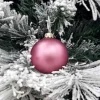 1Pz Pallina Sfera Di Vetro Liscia Vinaccia Opaca 60Mm Per Albero Di Natale