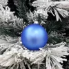 1Pz Pallina Sfera Di Vetro Liscia 80Mm Per Albero Di Natale Blu