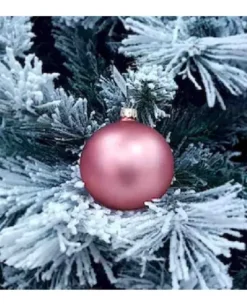 1Pz Pallina Sfera Di Vetro Liscia 80Mm Per Albero Di Natale Vinaccio