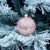 1Pz Pallina Sfera Di Vetro Liscia Rosa Lucido 80Mm