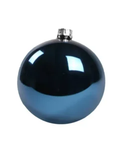 1Pz Pallina Sfera Di Vetro Liscia Blu Lucido 80Mm