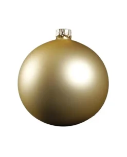 1Pz Pallina Sfera Di Vetro Liscia Oro Opaco 80Mm Per Albero Di Natale
