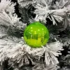 1Pz Pallina Sfera Di Vetro Liscia 100Mm Per Albero Di Natale Verde