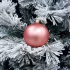 1Pz Pallina Sfera Di Vetro Liscia 100Mm Per Albero Di Natale Rosa