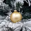 1Pz Pallina Sfera Di Vetro Oro Opaca 60Mm Per Albero Di Natale