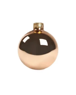 1Pz Pallina Sfera Di Vetro Rame Lucido 60Mm Per Albero Di Natale