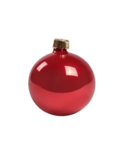 1Pz Pallina Sfera Di Vetro Rosso Lucido 60Mm