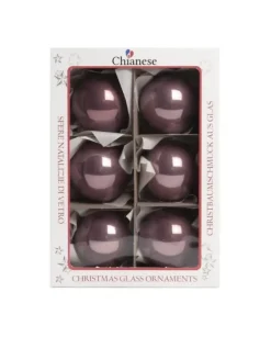 1Pz Pallina Sfera Di Vetro Tinta Unita Vinaccia Lucido 60Mm