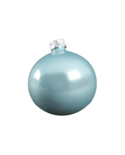 1Pz Pallina Sfera Di Vetro Tinta Unita Azzurro Lucido 60Mm