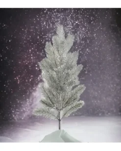 1Pz Rametto Pino Innevato In Pe Effetto Real Touch 36 Cm