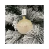 1Pz Sfera Di Vetro Decorata A Mano Champagne Lucido 80Mm