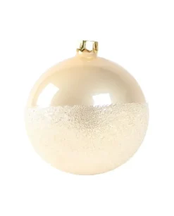 1Pz Sfera Di Vetro Decorata A Mano Champagne Lucido 80Mm