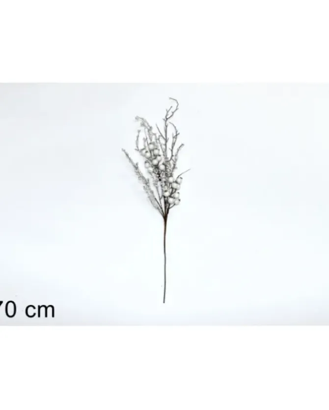 Rametto Innevato 70Cm Per Decorazioni Di Natale