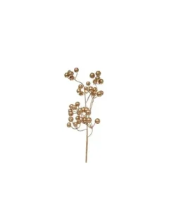 Ramo Bacche 35Cm Oro Per Decorazioni Di Natale