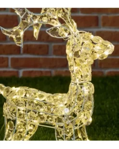 Renna Di Cristalli Acrilico 100 Led 4M+H70Cm