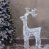 Renna Di Cristalli Acrilico 200 Led Bianco 3D