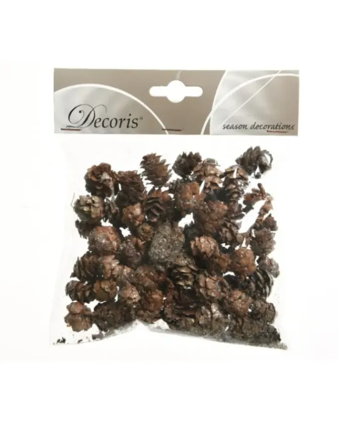 Sacchetto Pigne Naturali Glitterate45Gr Per Decori Natalizi