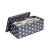 Scatola In Tnt Richiudibile Blu Senza Divisori 32X29X29