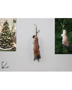 Scoiattolo Su Ramo 30Cm Per Albero Di Natale