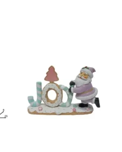Scritta Joy Con Babbo Natale E Albero Cake Design