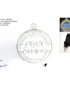 Scritta Merry Christmas Luminosa 550 Luci + 240 Led Uso Interno/Esterno
