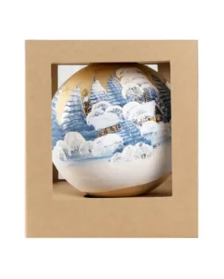 Sfera Di Vetro Decorata A Mano 150Mm Per Albero Di Natale