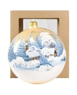 Sfera Di Vetro Decorata A Mano 150Mm Per Albero Di Natale