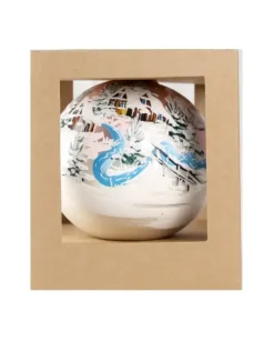 Sfera Di Vetro Decorata A Mano 150Mm Per Albero Di Natale