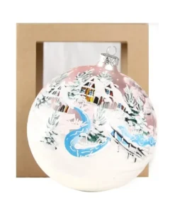 Sfera Di Vetro Decorata A Mano 150Mm Per Albero Di Natale