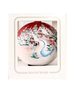 Sfera Di Vetro Decorata A Mano 150Mm Per Albero Di Natale