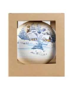 Sfera Di Vetro Decorata A Mano O150Mm Per Albero Di Natale