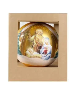 Sfera Di Vetro Decorata A Mano 150Mm Per Albero Di Natale