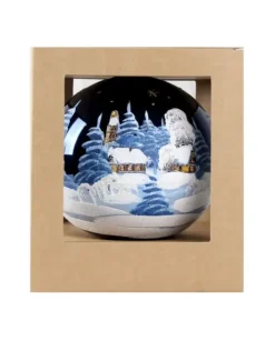 Sfera Di Vetro Decorata A Mano 150Mm Per Albero Di Natale