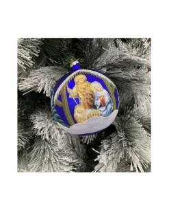 Sfera Di Vetro Decorata A Mano 150Mm Per Albero Di Natale