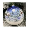 Sfera Di Vetro Decorata A Mano 150Mm Per Albero Di Natale