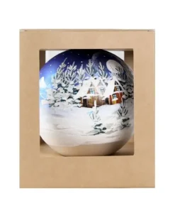 Sfera Di Vetro Decorata A Mano 150Mm Per Albero Di Natale