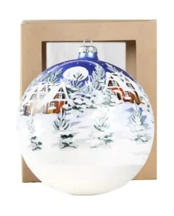 Sfera Di Vetro Decorata A Mano 150Mm Per Albero Di Natale