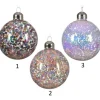 Sfera Pallina In Vetro Decorata Multicoore