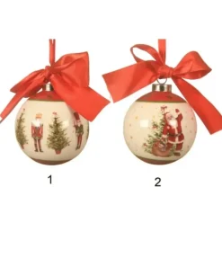 Sfere Di Vetro Decorate 8 Cm