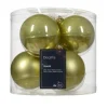 Sfere Palline In Vetro Smalto Opaco Mix Pistacchio D.8Cm