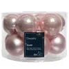 Sfere Palline In Vetro Smalto, Mix Opaco D.5Cm Rosa Cipria