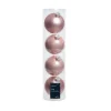 Sfere Palline Vetro Smalto, Mix Opaco D.10Cm Rosa Cipria