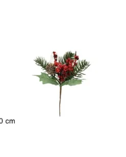 Spillone 20Cm Bacche Innevvate Con Pigne